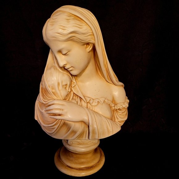 Vintage: "The Mother" Rafaelle Monti 1871 Statue Bust - Picture 1 of 12